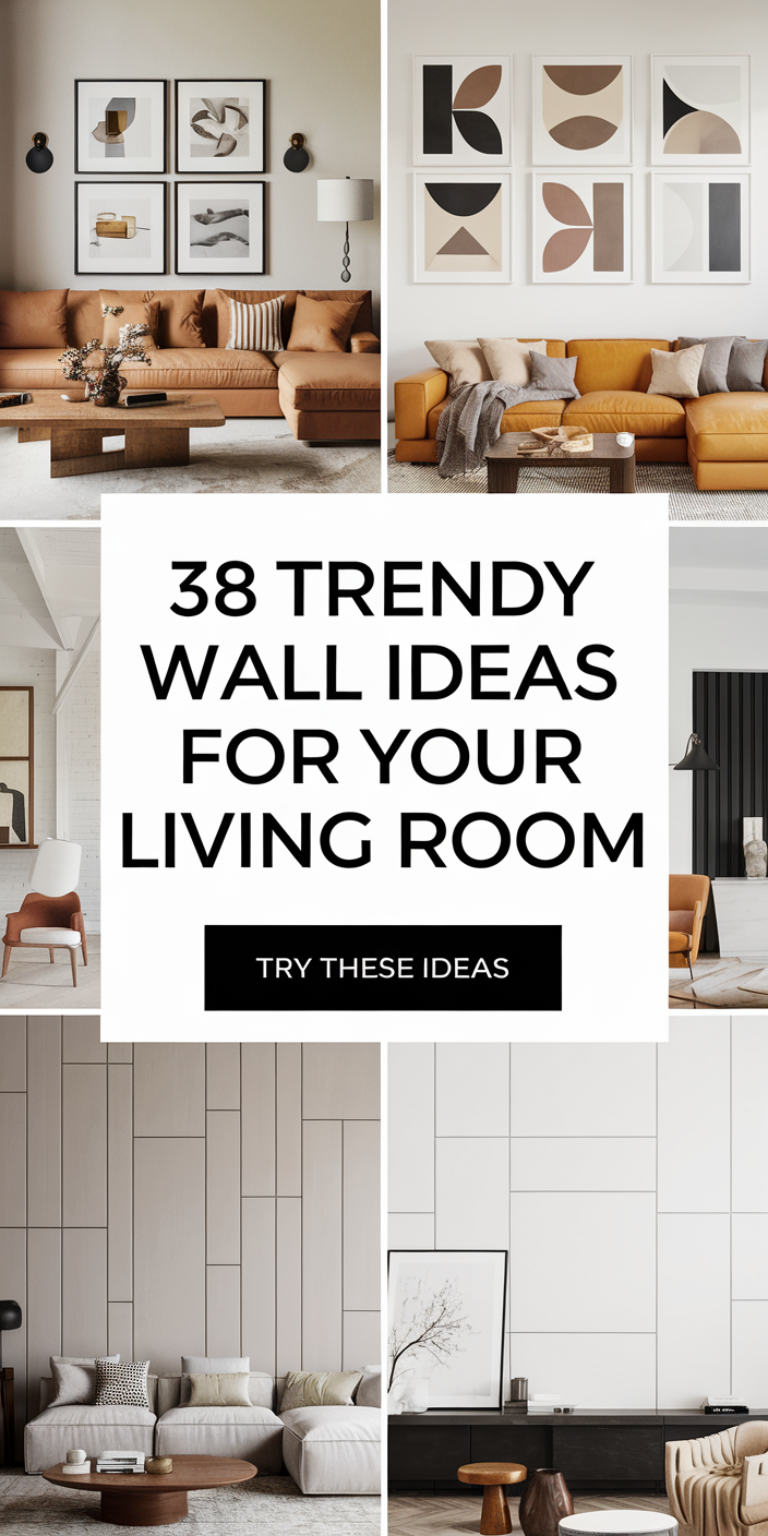 Living Room Wall Ideas 2025: 38 Creative Ways to Decorate with Modern ...