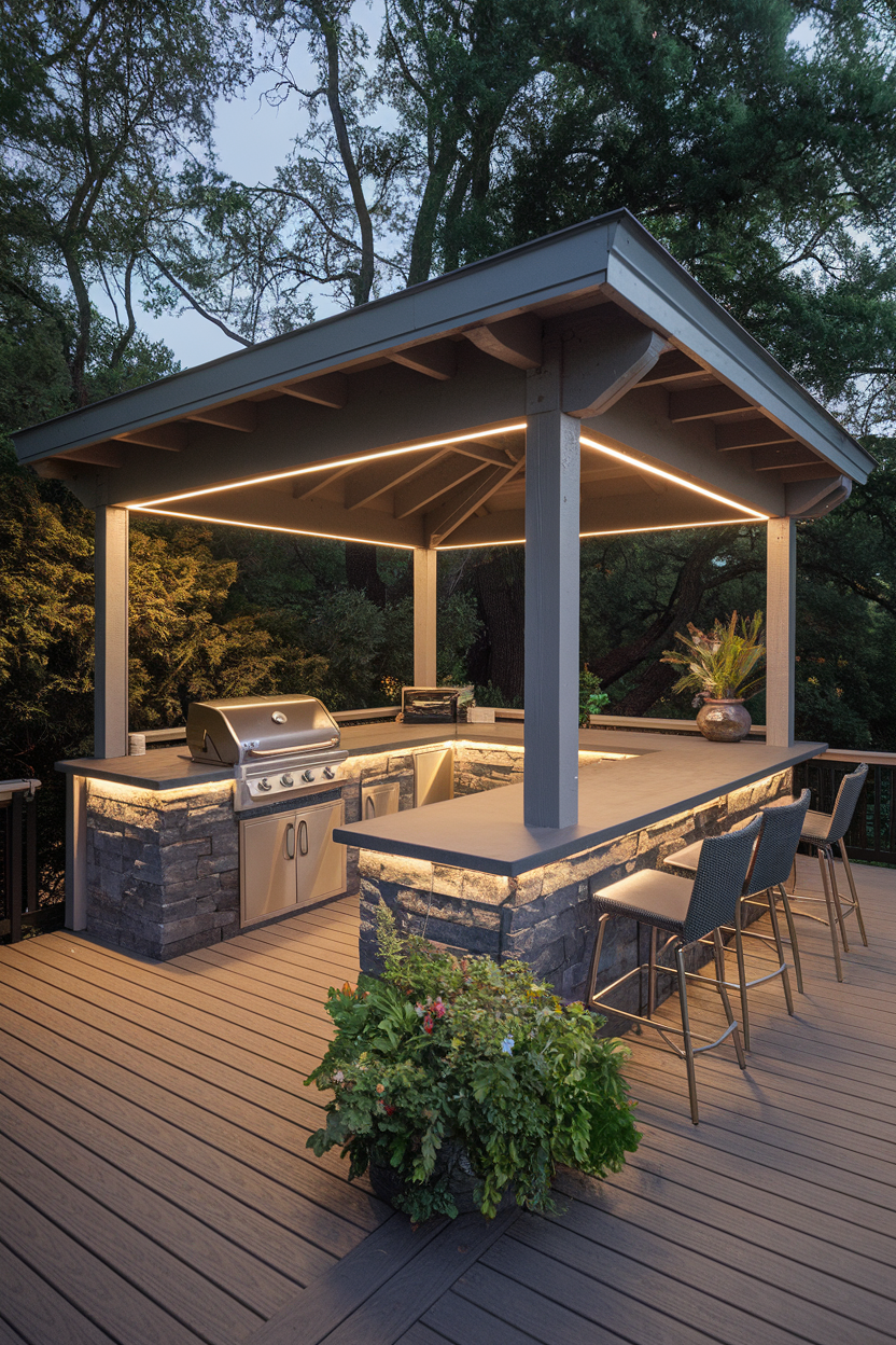 40 Outdoor BBQ Area With Roof Ideas 2025 – Stylish, Functional, and ...
