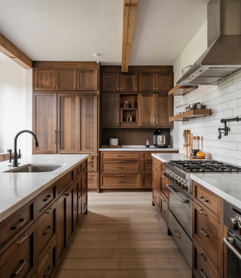 Dark Wood Kitchen Cabinets 2025 – 45 Modern, Farmhouse, Rustic, and ...