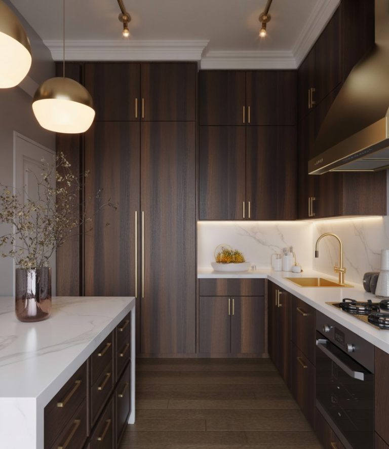 Dark Wood Kitchen Cabinets 2025 – 45 Modern, Farmhouse, Rustic, and ...