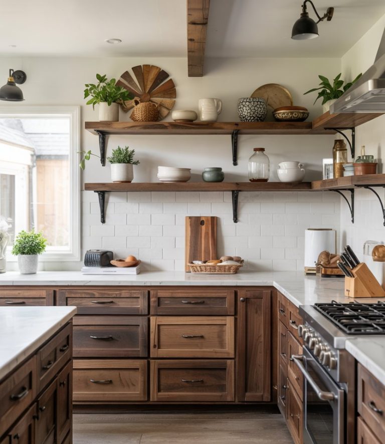 Dark Wood Kitchen Cabinets 2025 – 45 Modern, Farmhouse, Rustic, and ...