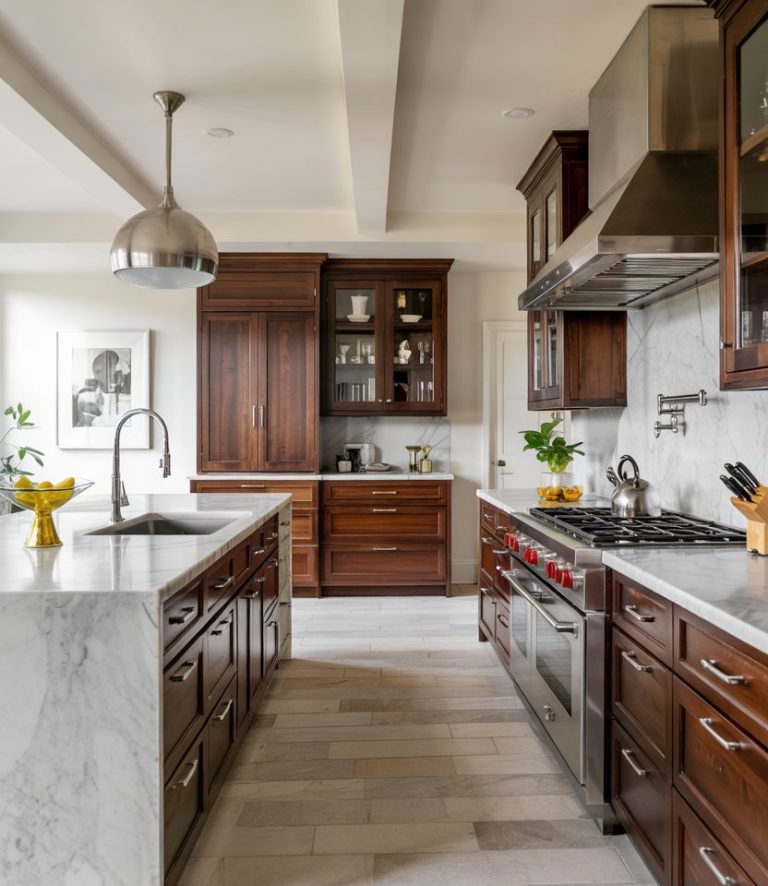 Dark Wood Kitchen Cabinets 2025 – 45 Modern, Farmhouse, Rustic, and ...