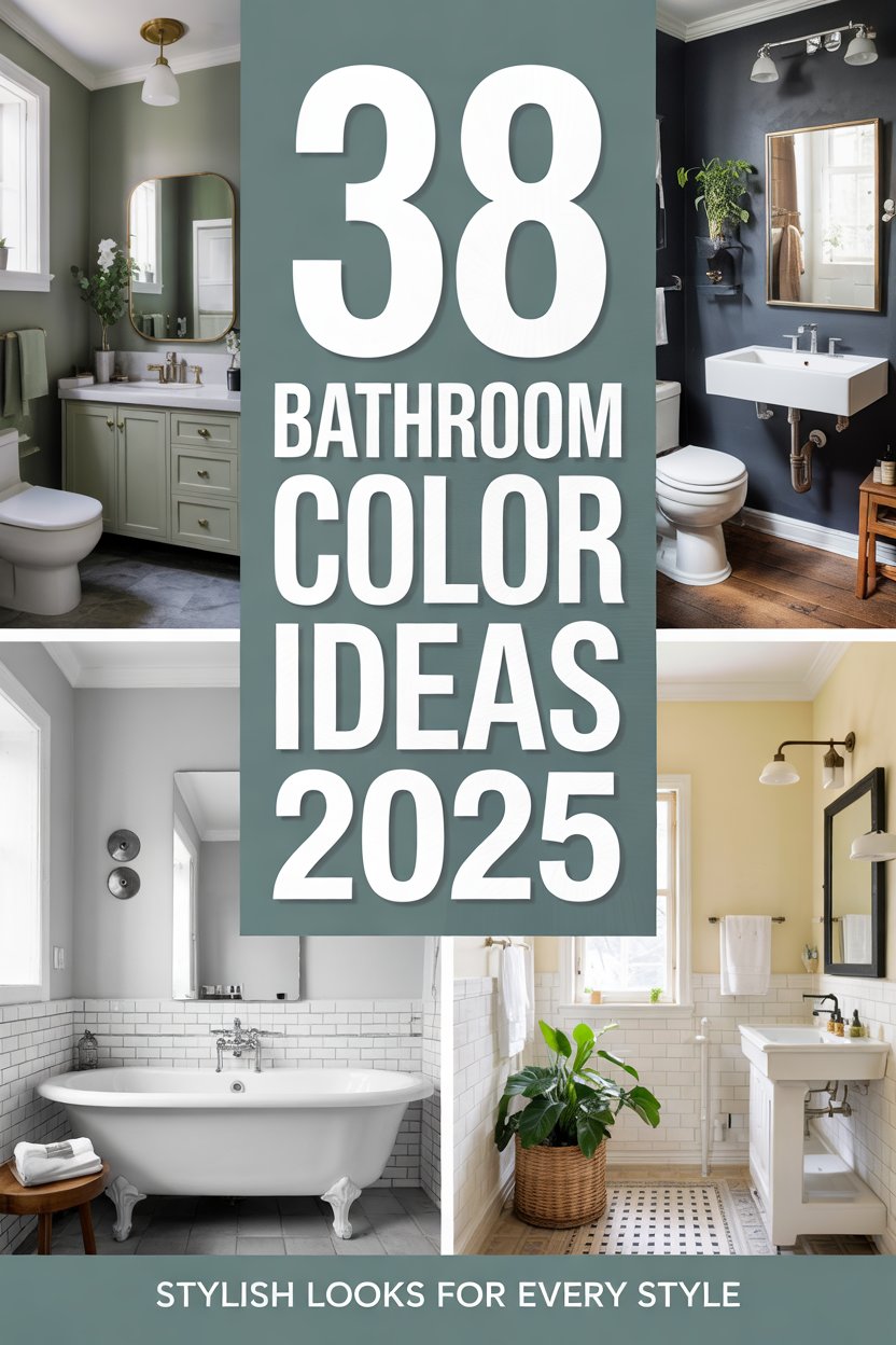 38 Bathroom Color Design Decor 2025 Schemes and Palette Ideas for ...