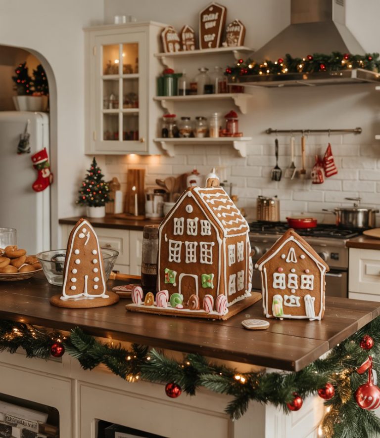 35 Gingerbread Christmas Decor 2025 Ideas | Kitchen DIY, Tree, Neutral ...