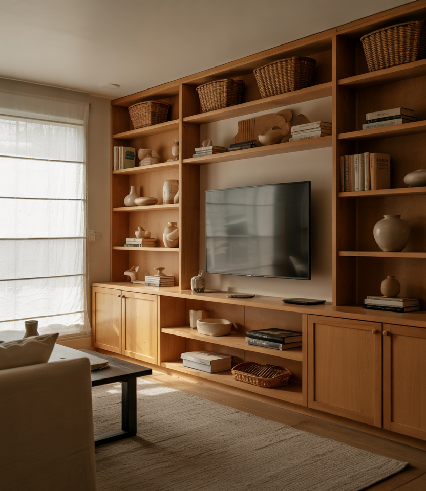 Built-In Shelves Living Room 2026: 42 Stylish Ideas with Fireplaces ...