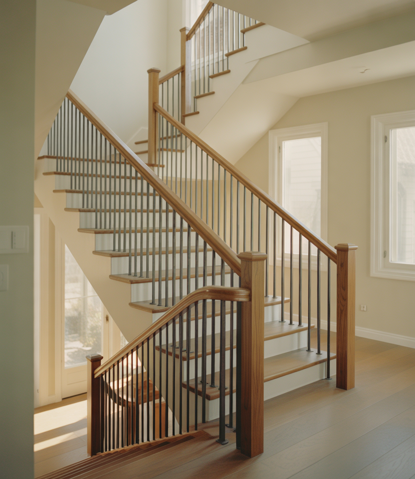 Stairs With Railing Stair Railing Ideas 2026: 38 Modern, Rustic, and Stylish Designs for ...