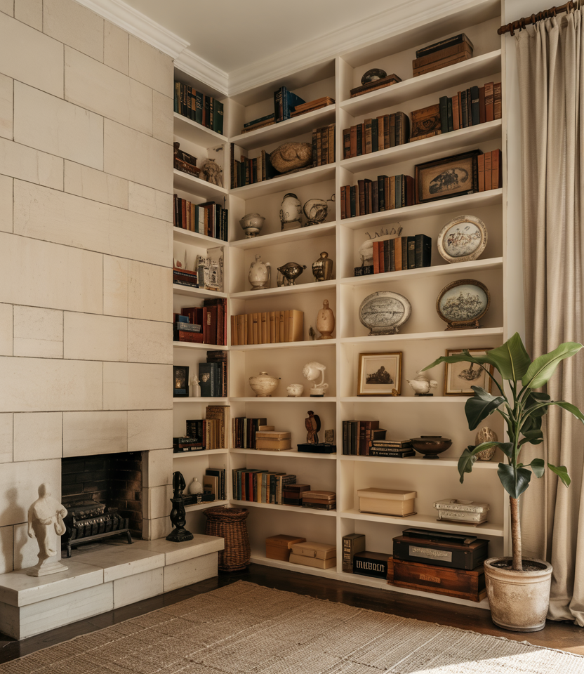 Built-In Shelves Living Room 2026: 42 Stylish Ideas with Fireplaces ...