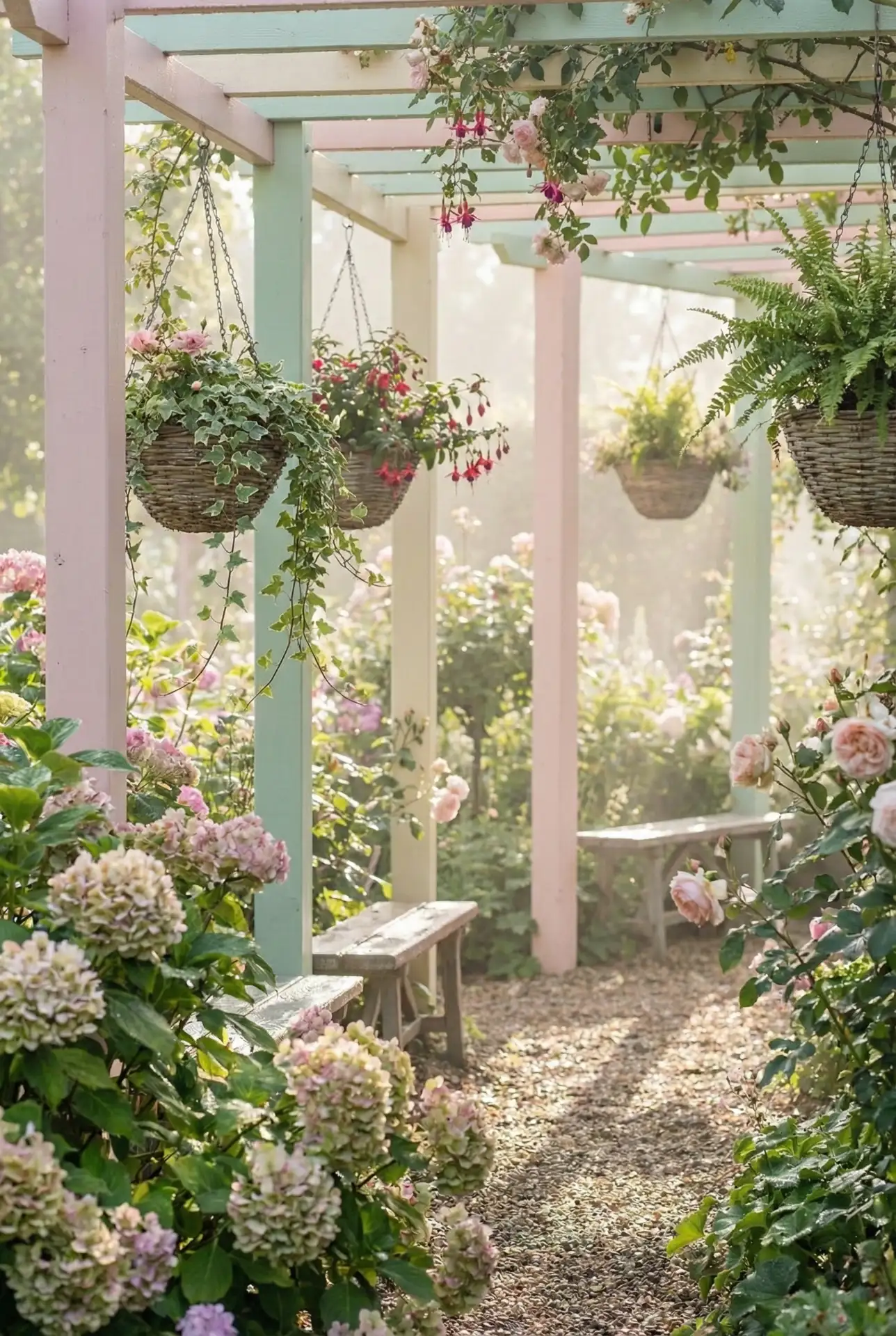 ACNH-Inspired Garden Pergola With Playful Color 1