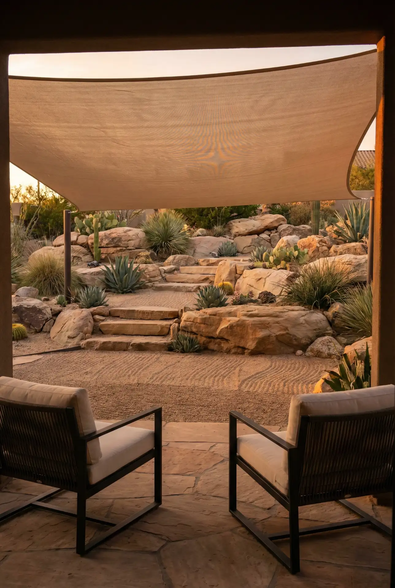Arizona Rock Garden With Contemporary Shade Zone 2