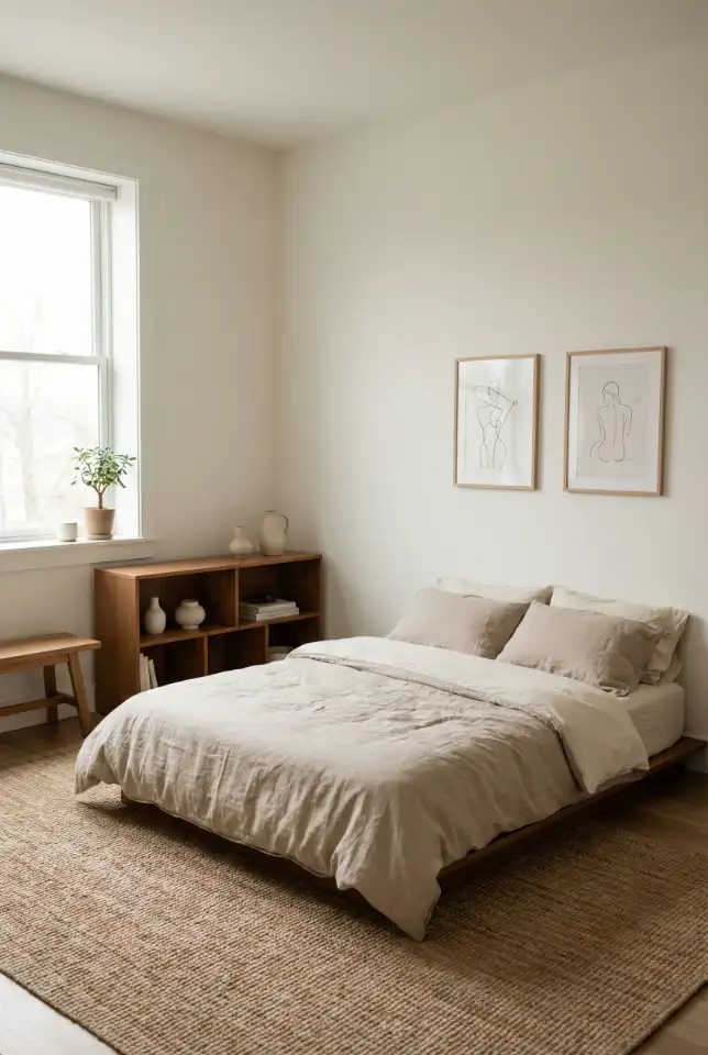 Bed On Floor Japandi-Inspired Calm 1