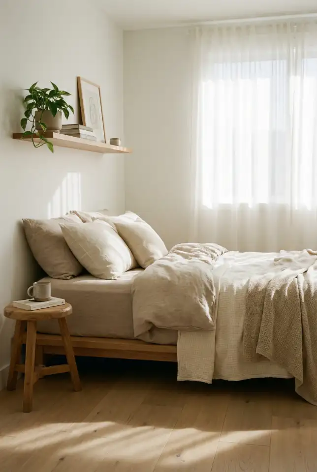 Bed On Floor Japandi-Inspired Calm 2