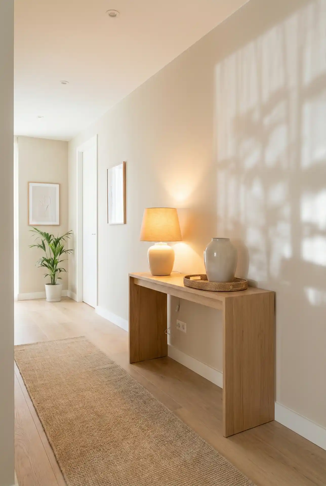 Bloxburg Clean-Line Hallway With Symmetry And Soft Lighting 2