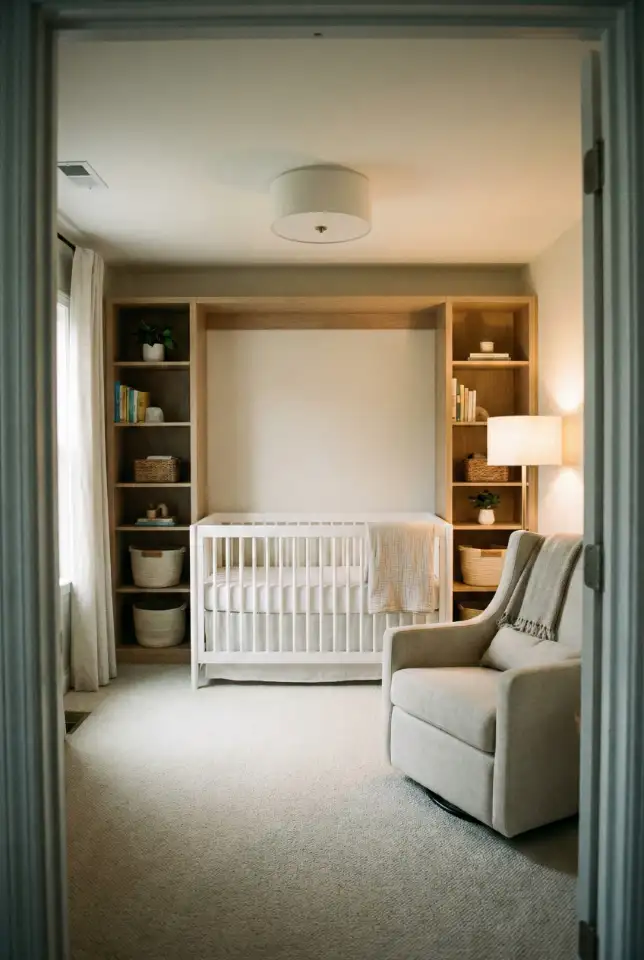 Bloxburg-Inspired Nursery With Built-In Storage Walls 1