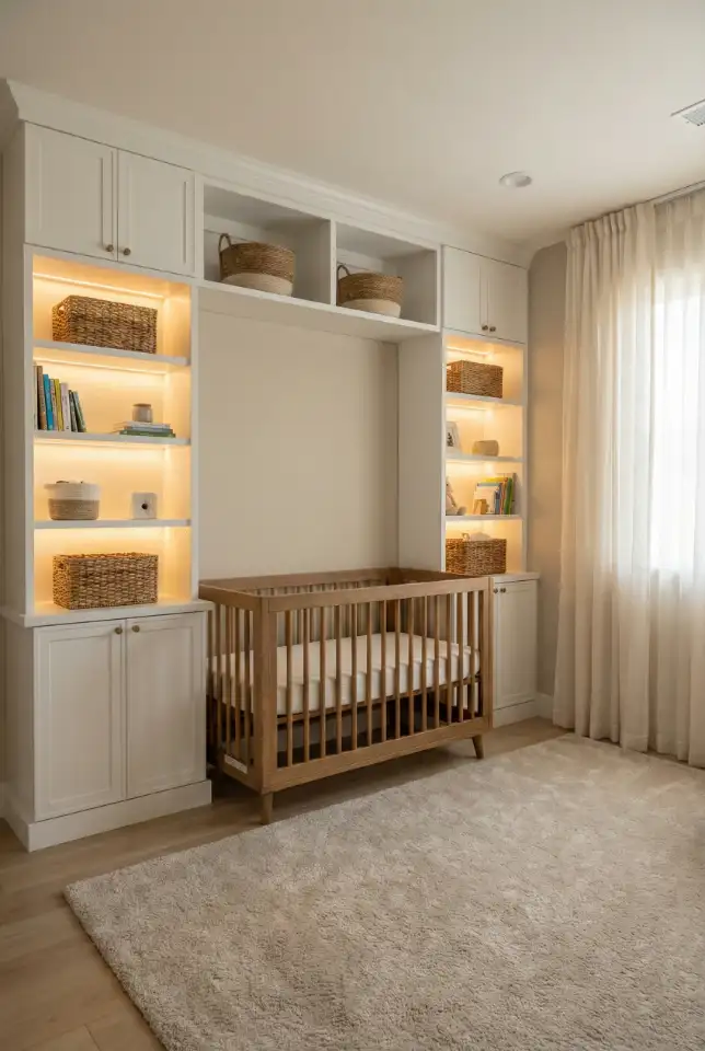 Bloxburg-Inspired Nursery With Built-In Storage Walls 2