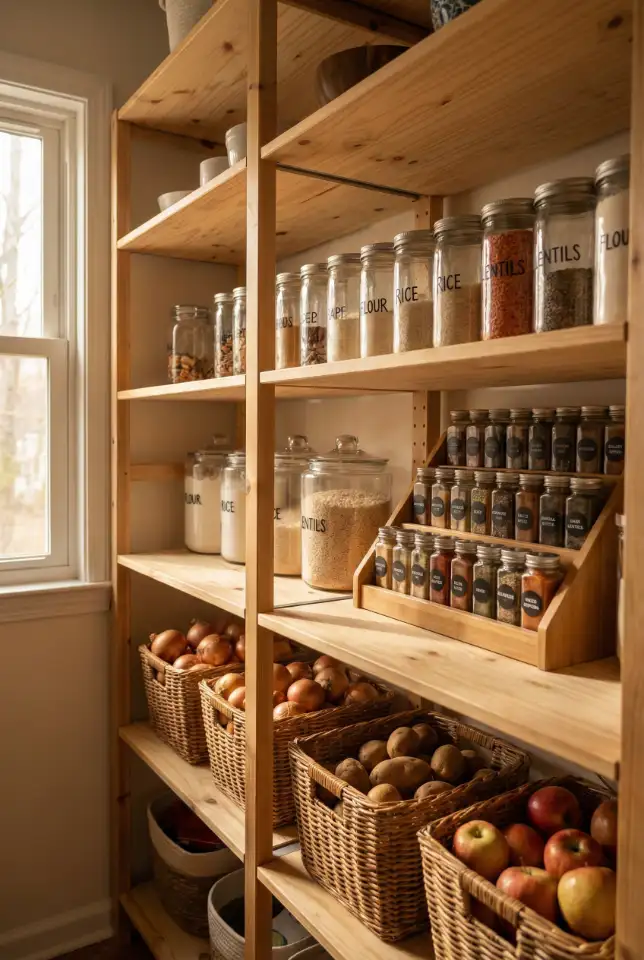 Bloxburg-Inspired Pantry With Ivar Shelving 1