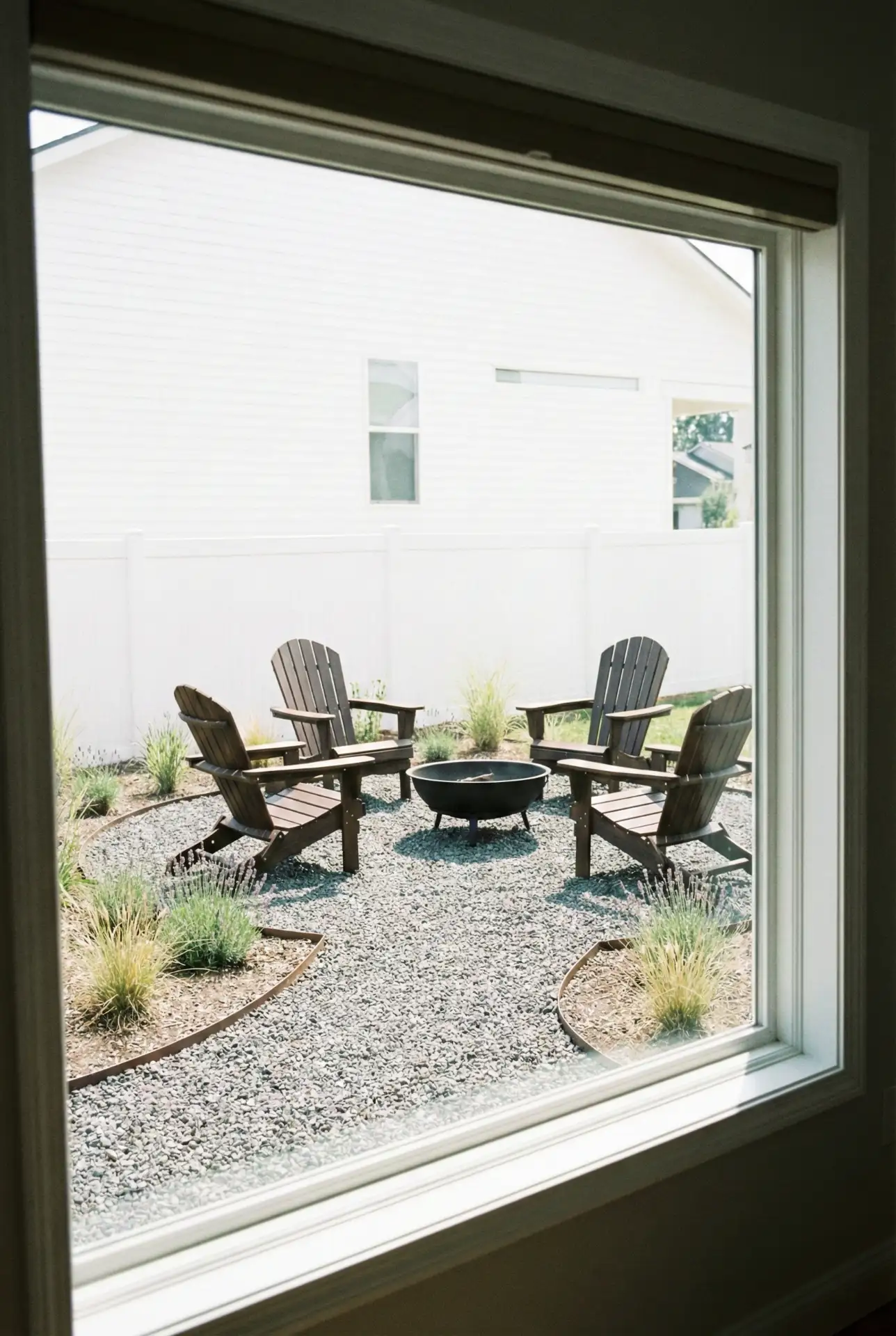 Budget Firepit Circle With Gravel And Seating 1