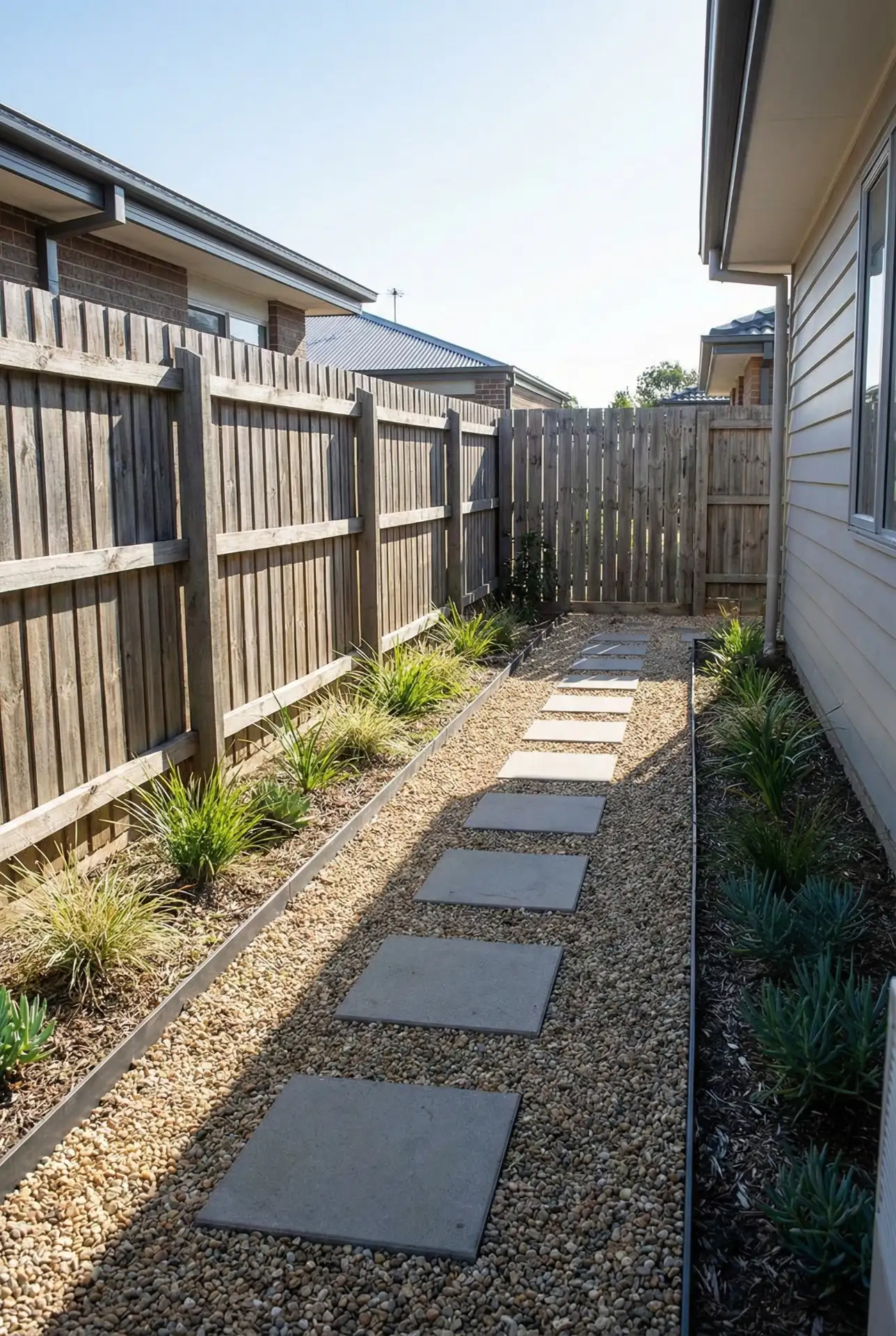 Budget Gravel Path With Stepping Pads 2