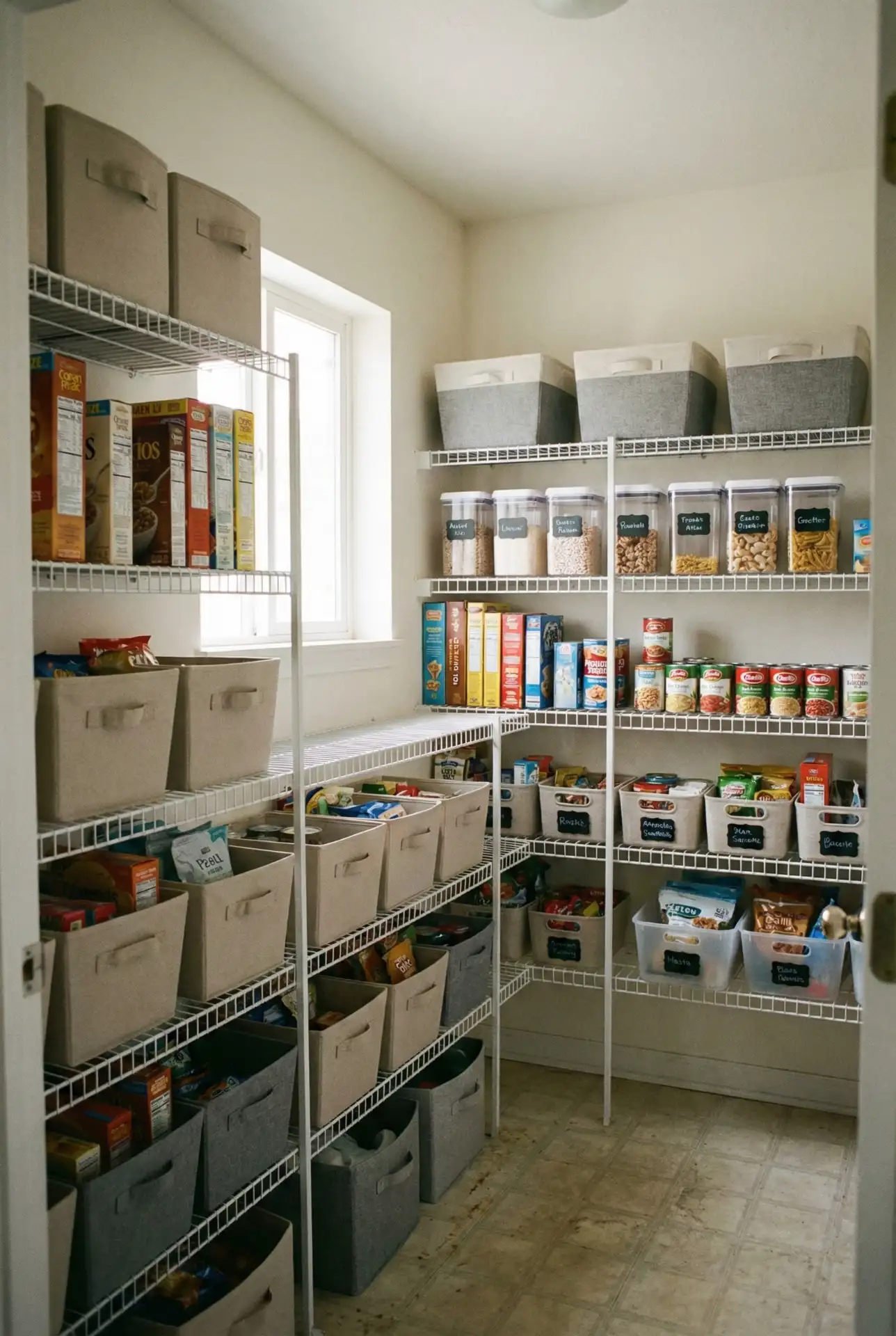 Budget Pantry With Dollar Store Bins 2