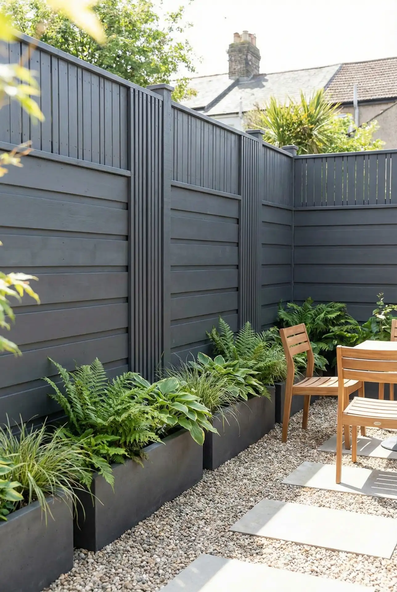 Budget Privacy Fence Upgrade With Greenery Layer 1