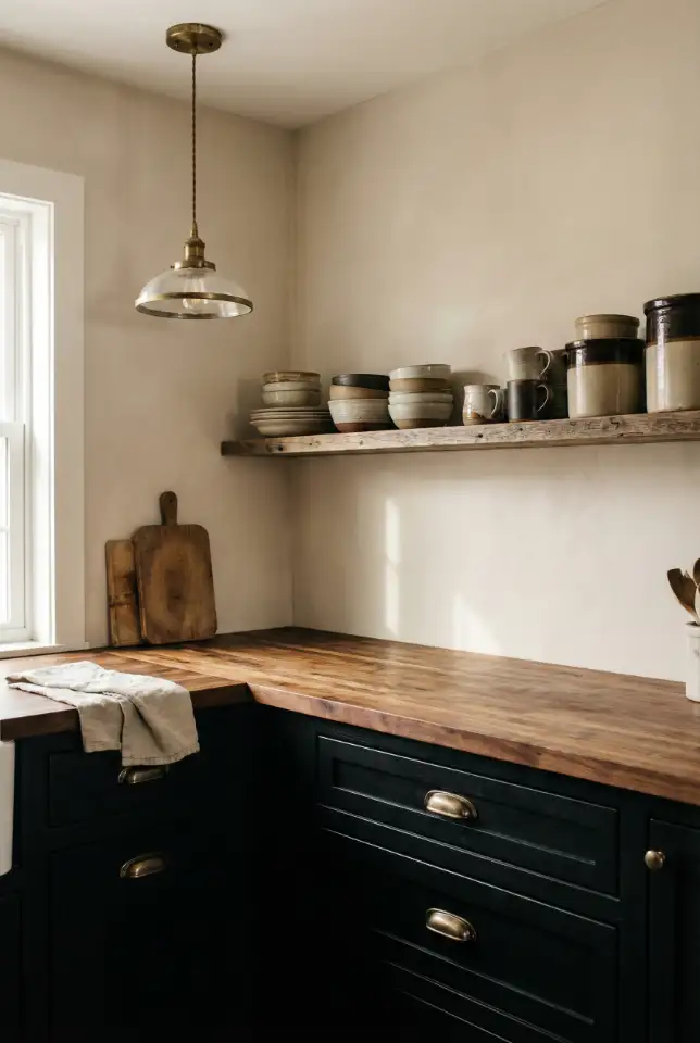 Butcher Block Counters Rustic With Antique Details 2