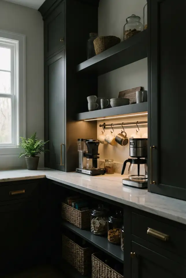 Butler’s Pantry With Beverage + Coffee Station 2