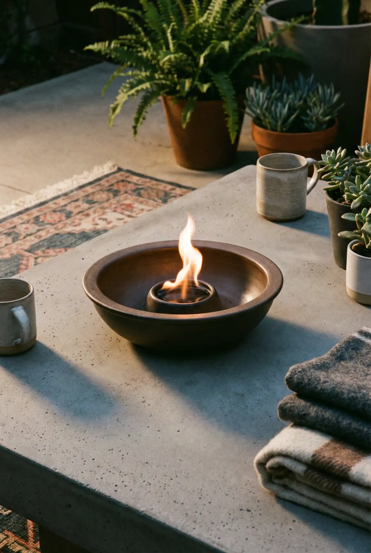 Cheap Firepit Tabletop Setup For Tiny Patios 2