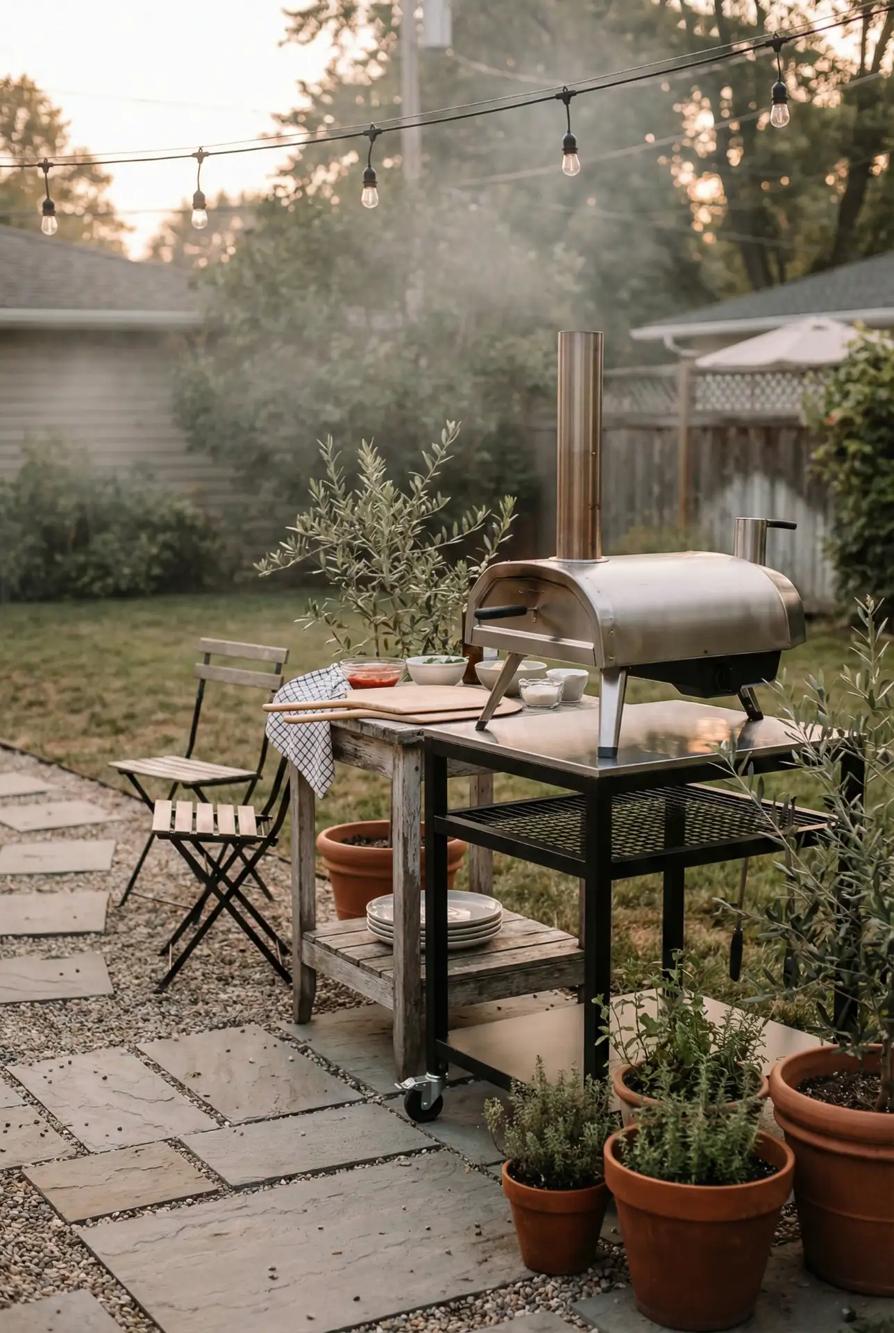 Cheap Mediterranean Pizza-Patio Vibe With Portable Oven 1
