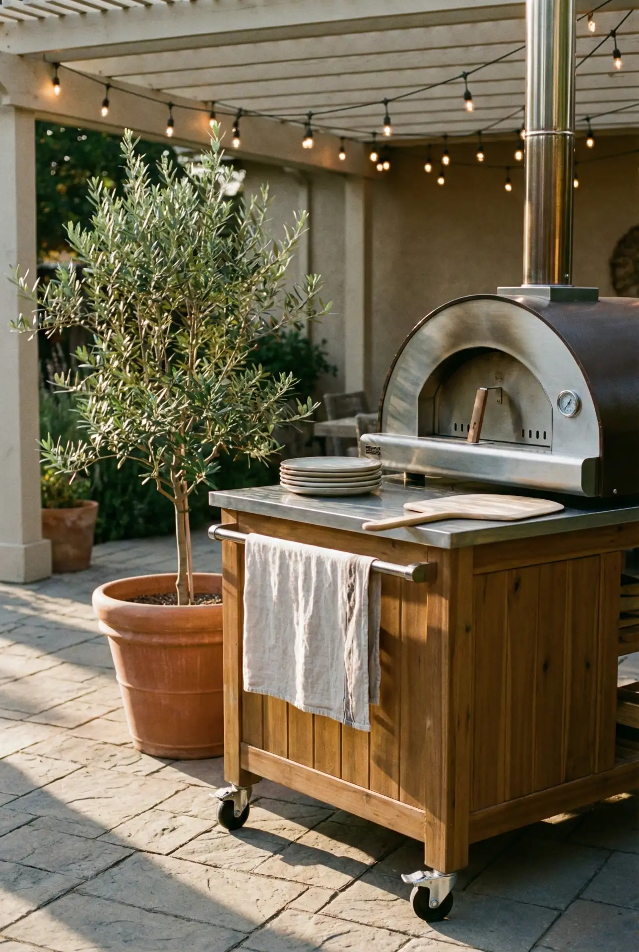 Cheap Mediterranean Pizza-Patio Vibe With Portable Oven 2