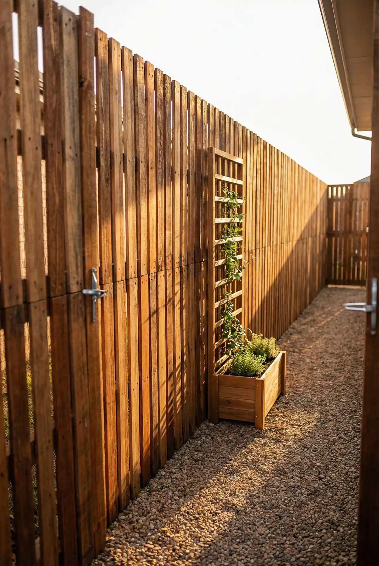 Cheap Pallet Fence With Clean Vertical Lines 2
