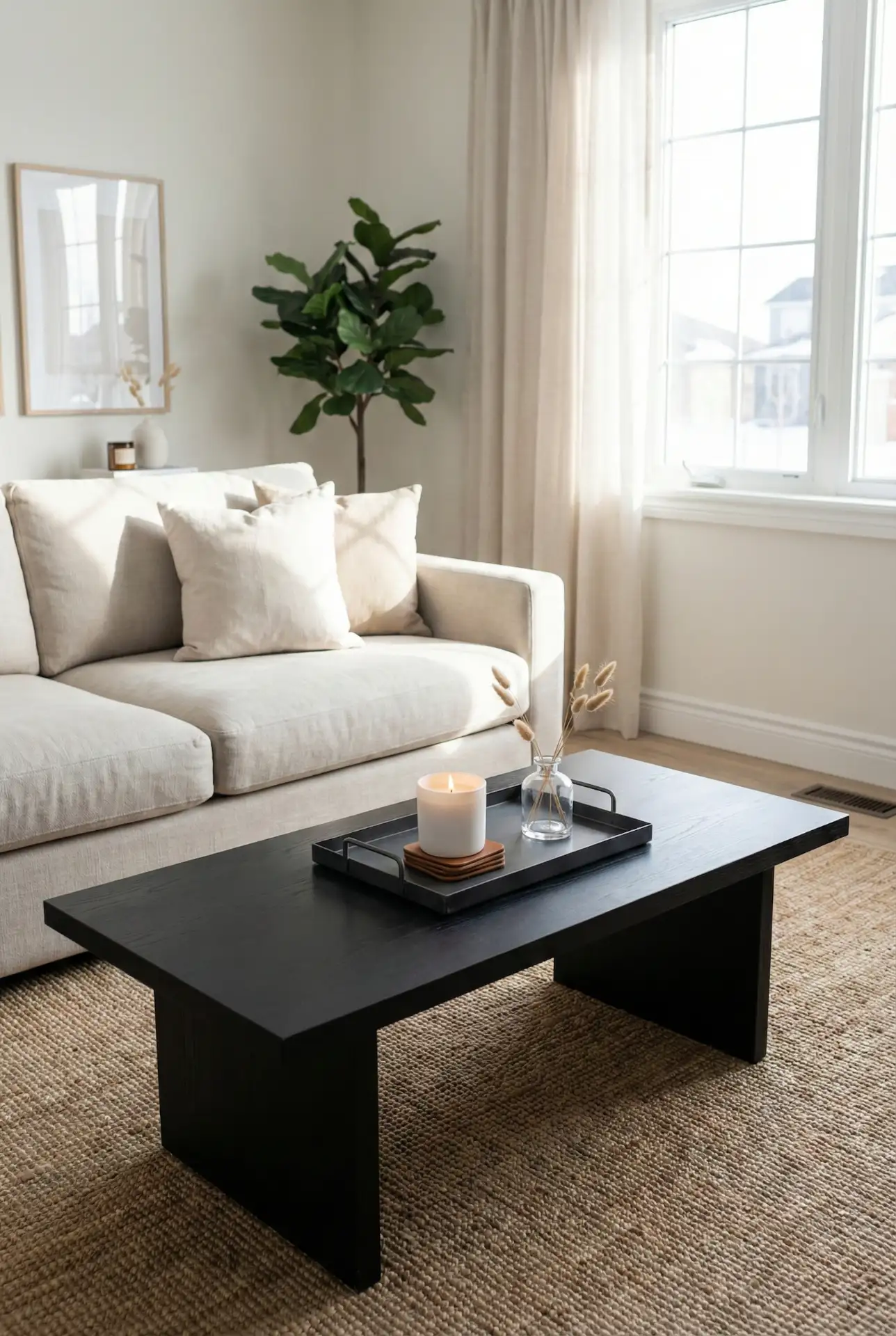 Chic Rectangle Tray Moment for a Black Coffee Table 2