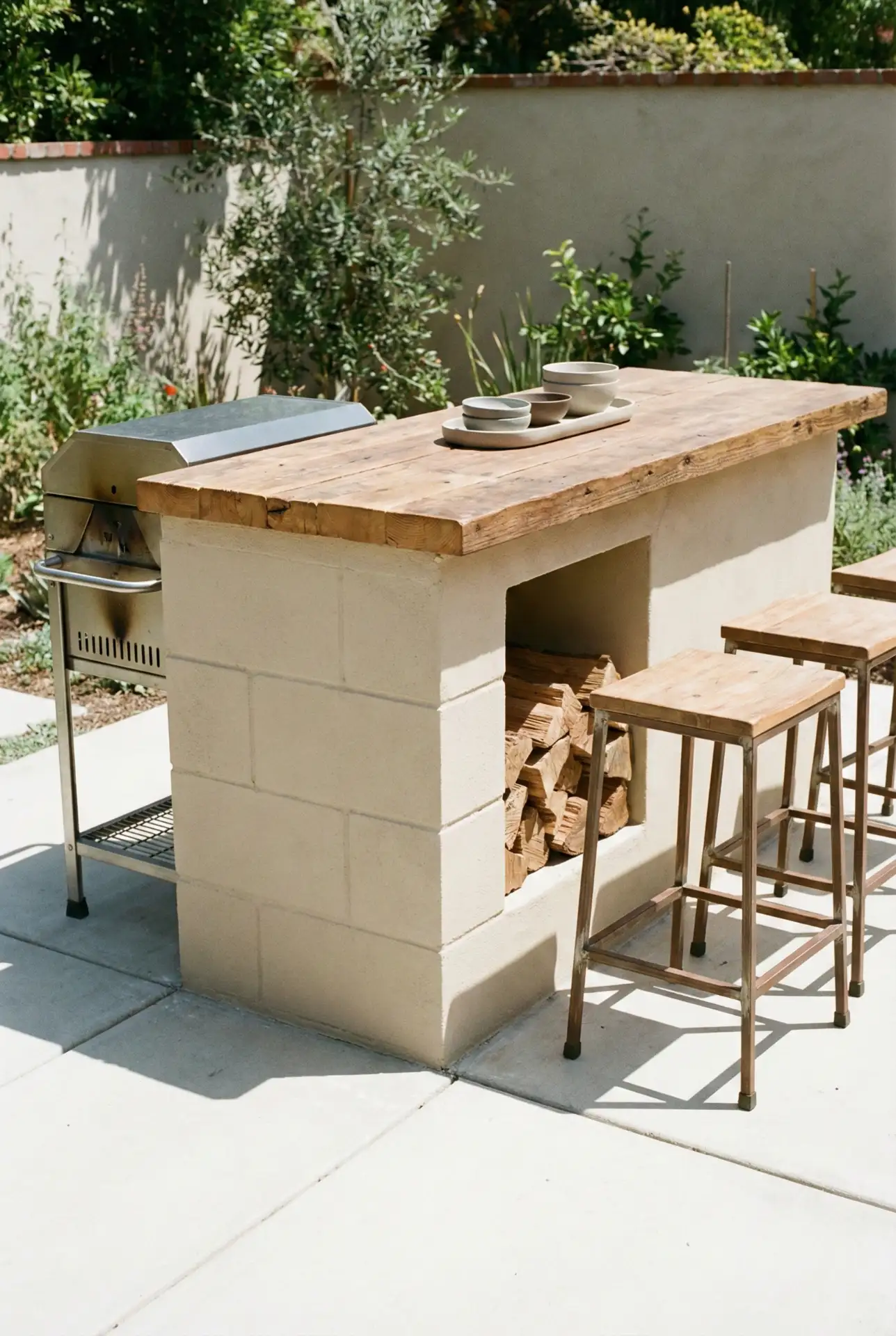 Cinderblock DIY Island Bar 1