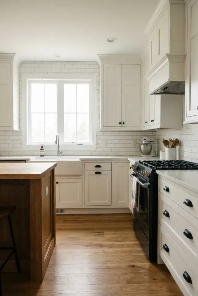 Classic White Kitchen With Black Hardware 1