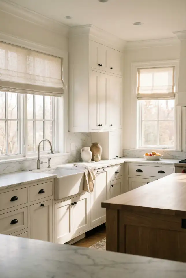 Classic White Kitchen With Black Hardware 2