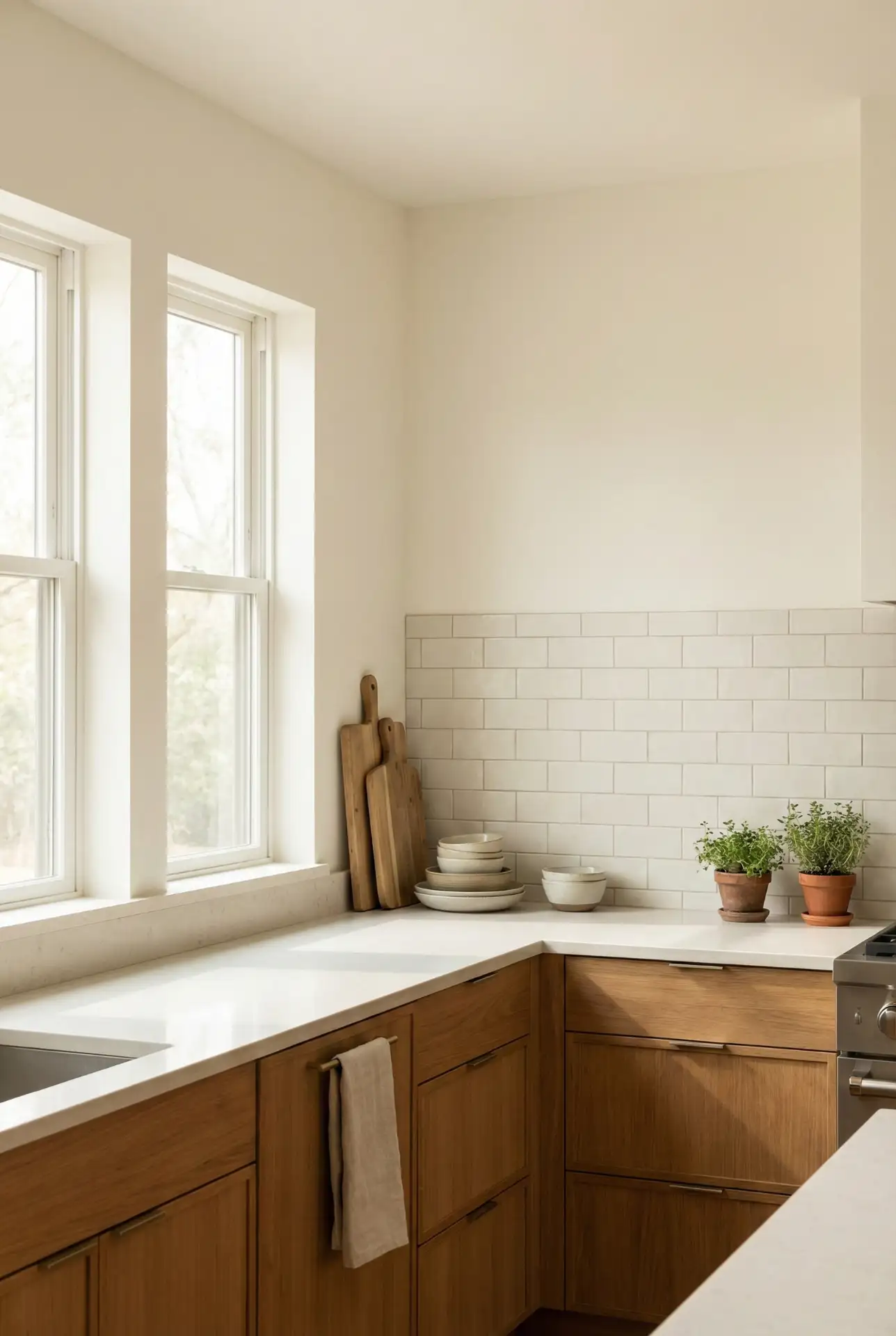 Classic White That Makes Oak Cabinets Feel Fresh Again 1