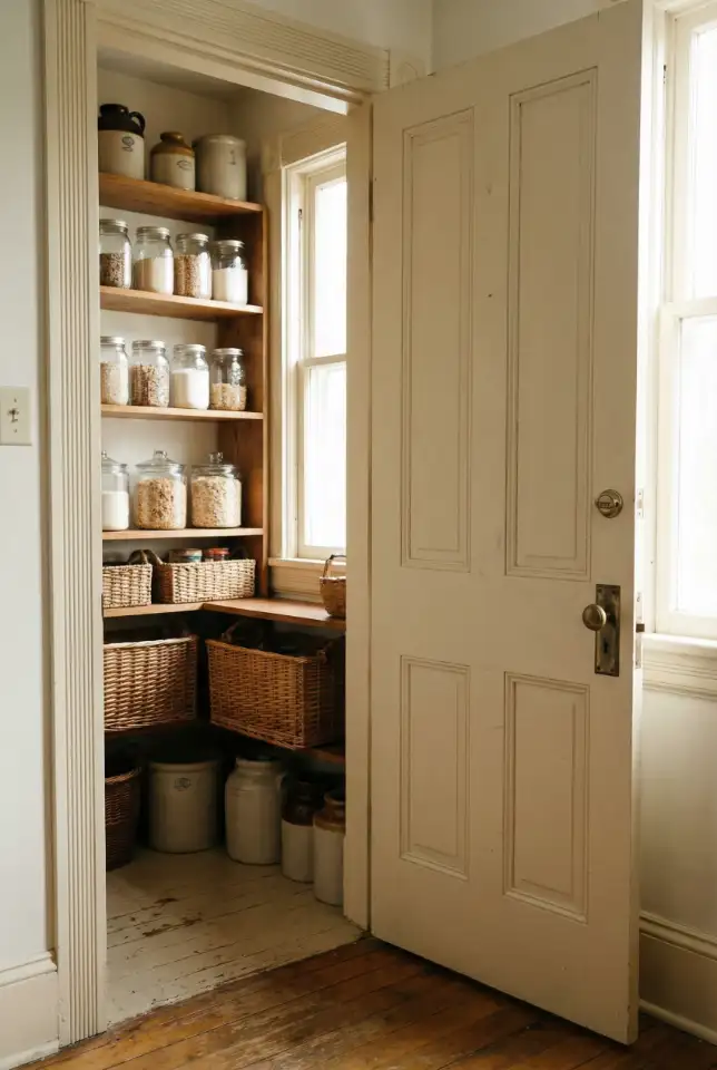 Closet Pantry With Vintage-Inspired Hidden Door 1