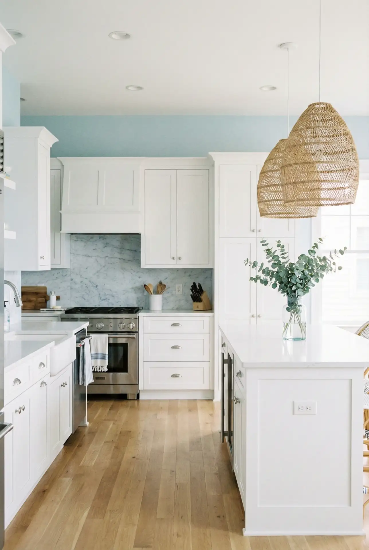 Coastal Soft Blue That Brightens the Whole Kitchen 2