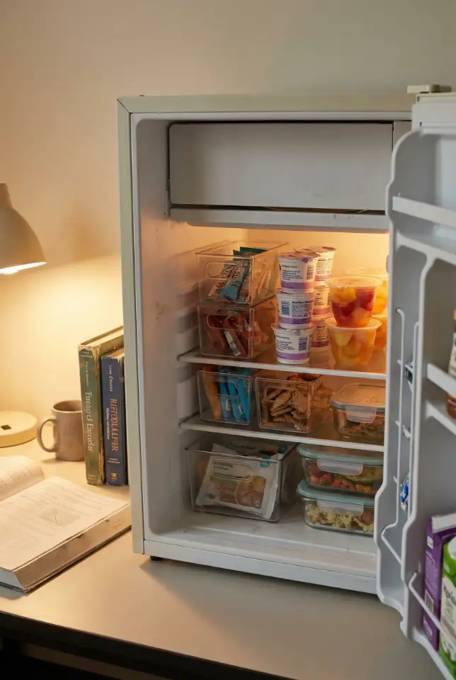 College Fridge Reset With Snack Bins and Quick Breakfasts 1