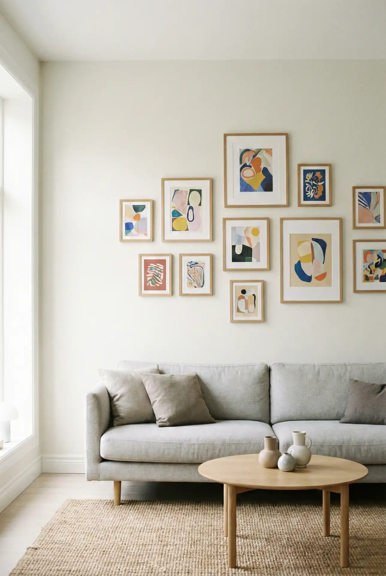Colorful Scandinavian Gallery Wall With Clean Negative Space 2