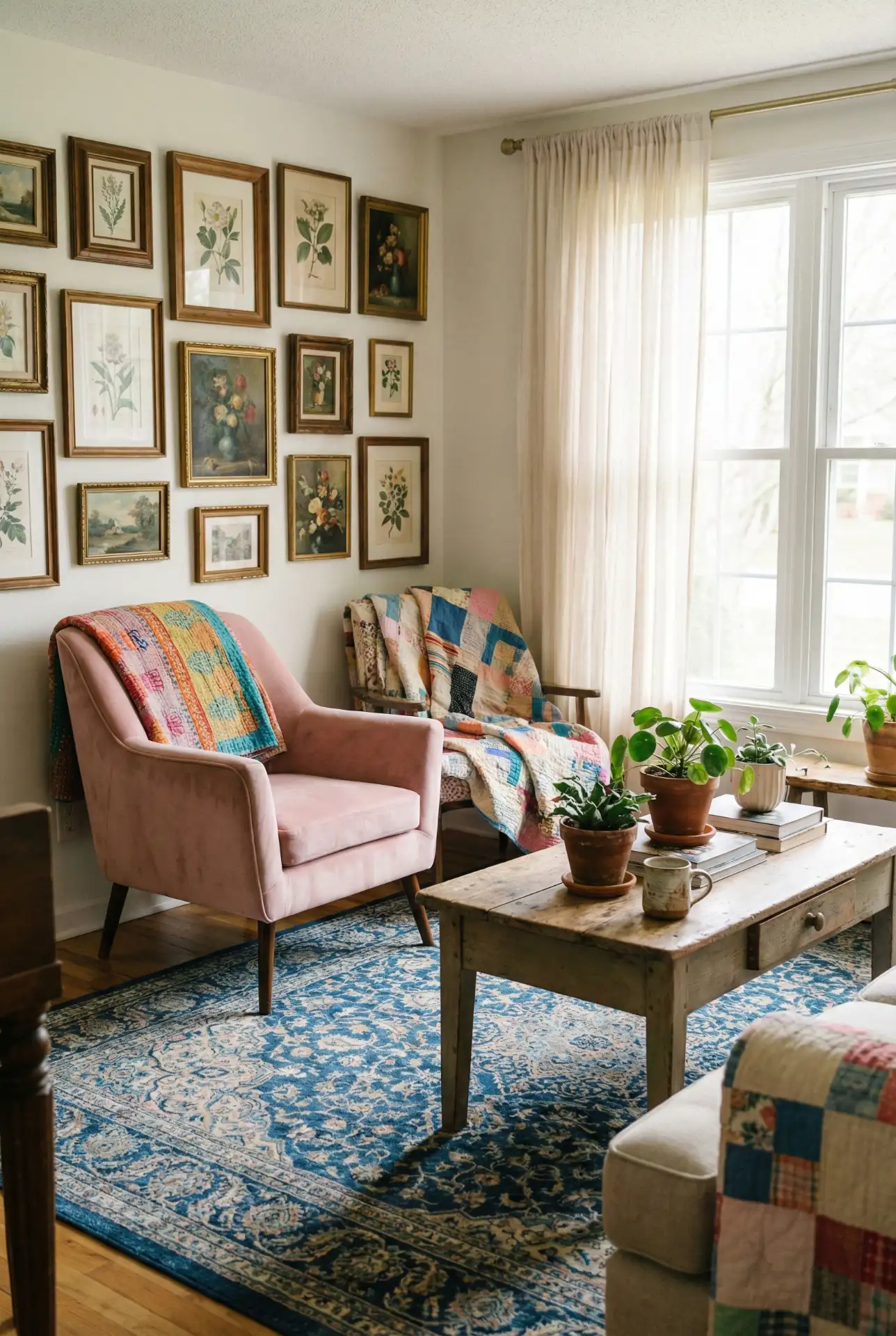 Colourful Cottage Mix With Blue, Pink, And Playful Layers 1