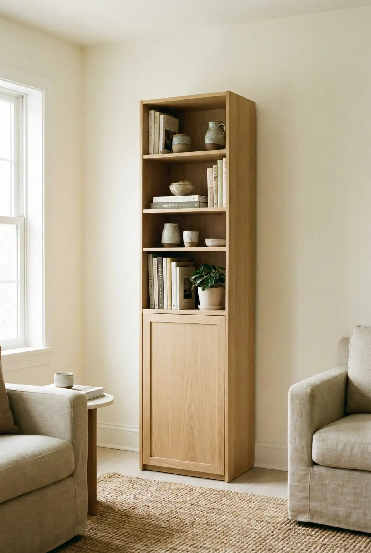 Corner Book Tower With Closed Base For Craft Supplies 2