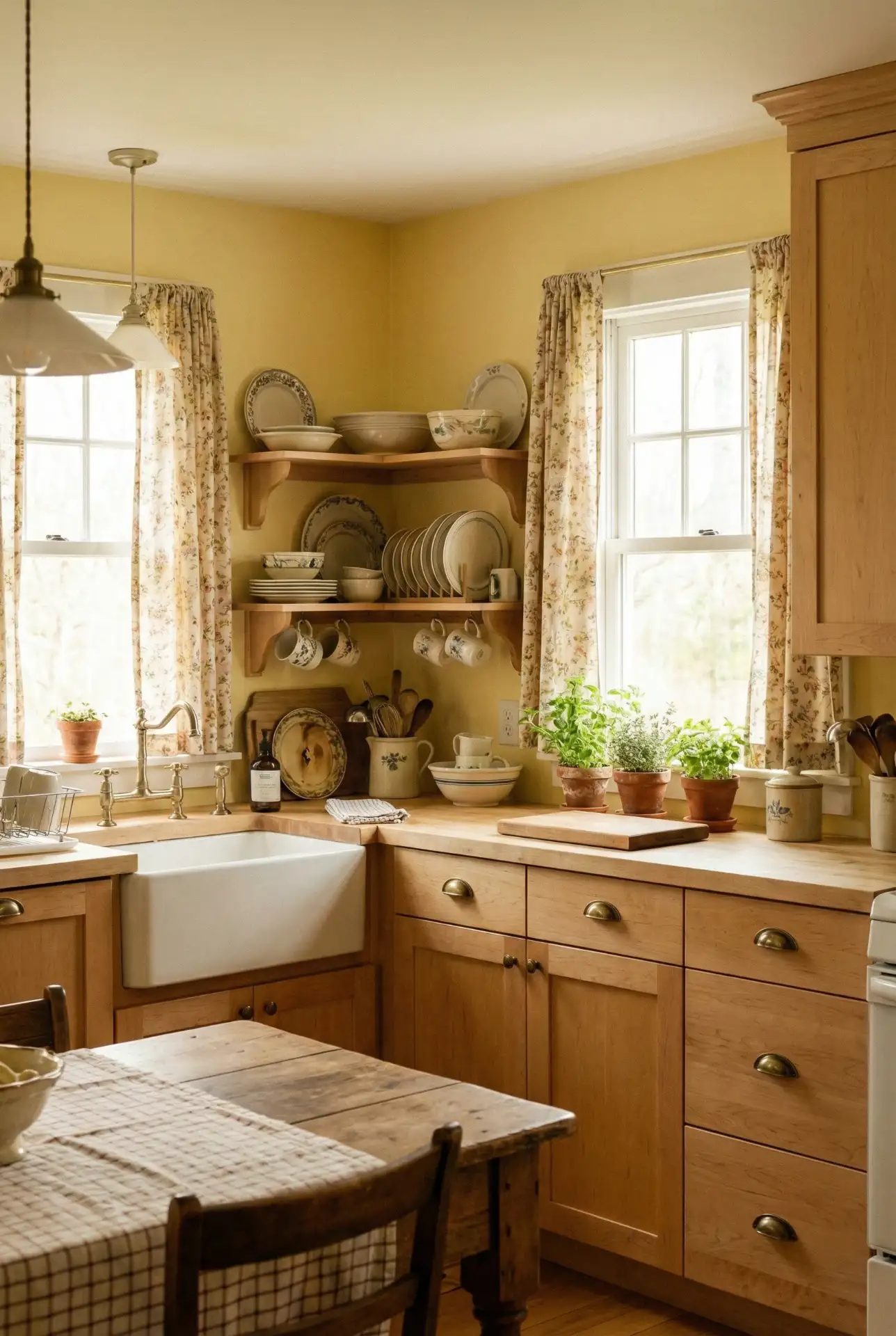 Cottage Core Butter Yellow With Vintage Warmth 1