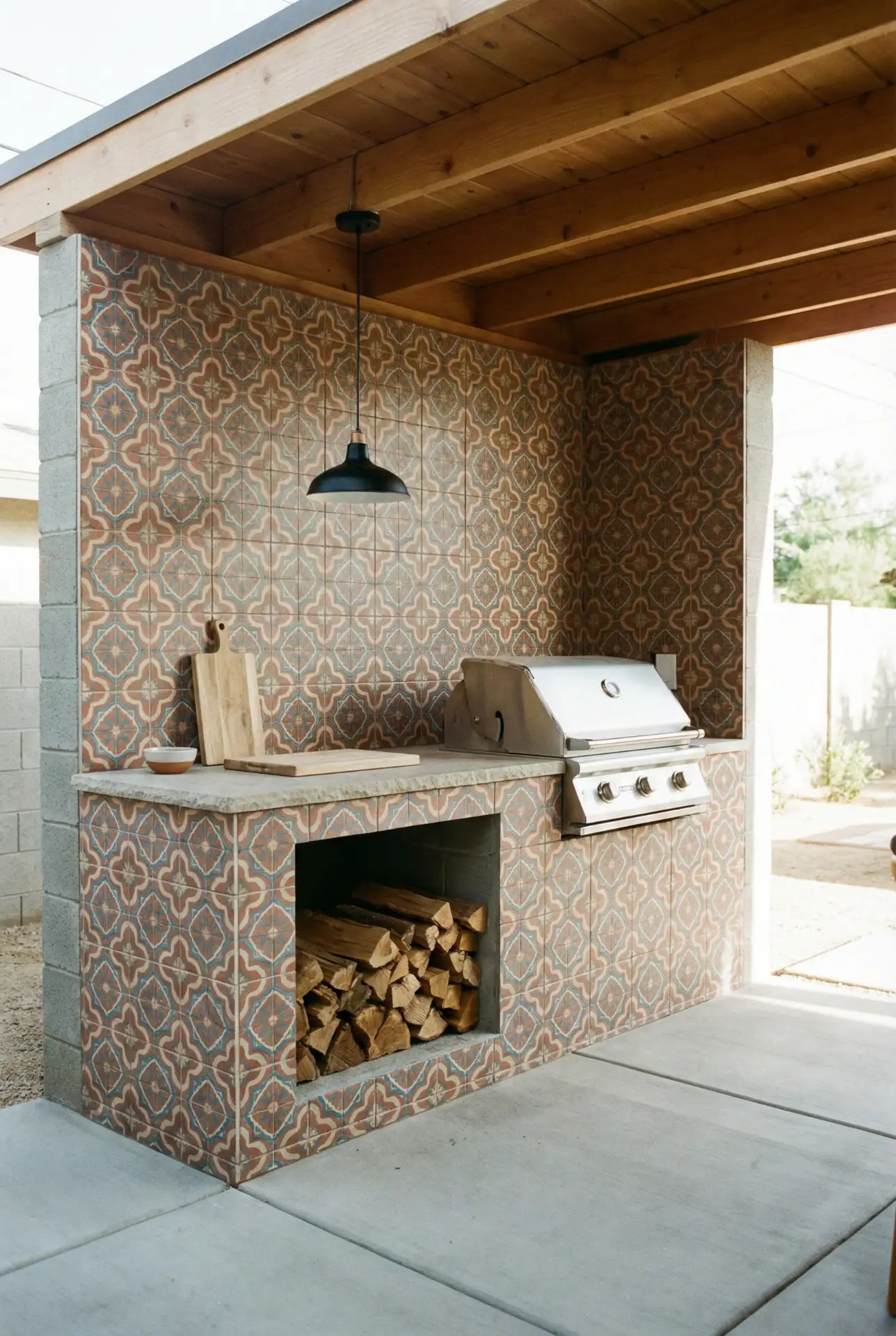 Covered Cinderblock Frame With Tile Skin 2