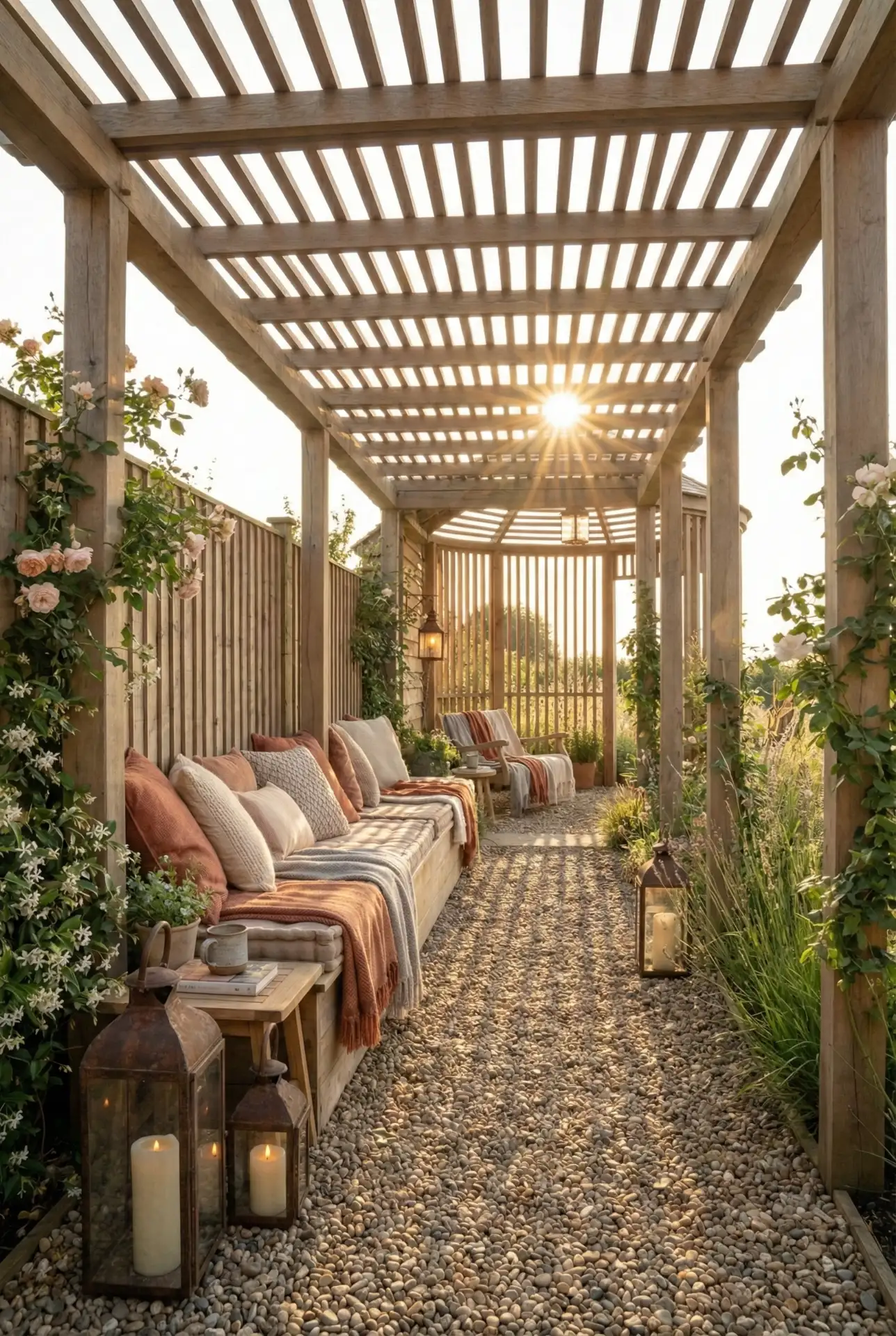 Covered Pergola Carport-Style Over A Long Patio Run 1