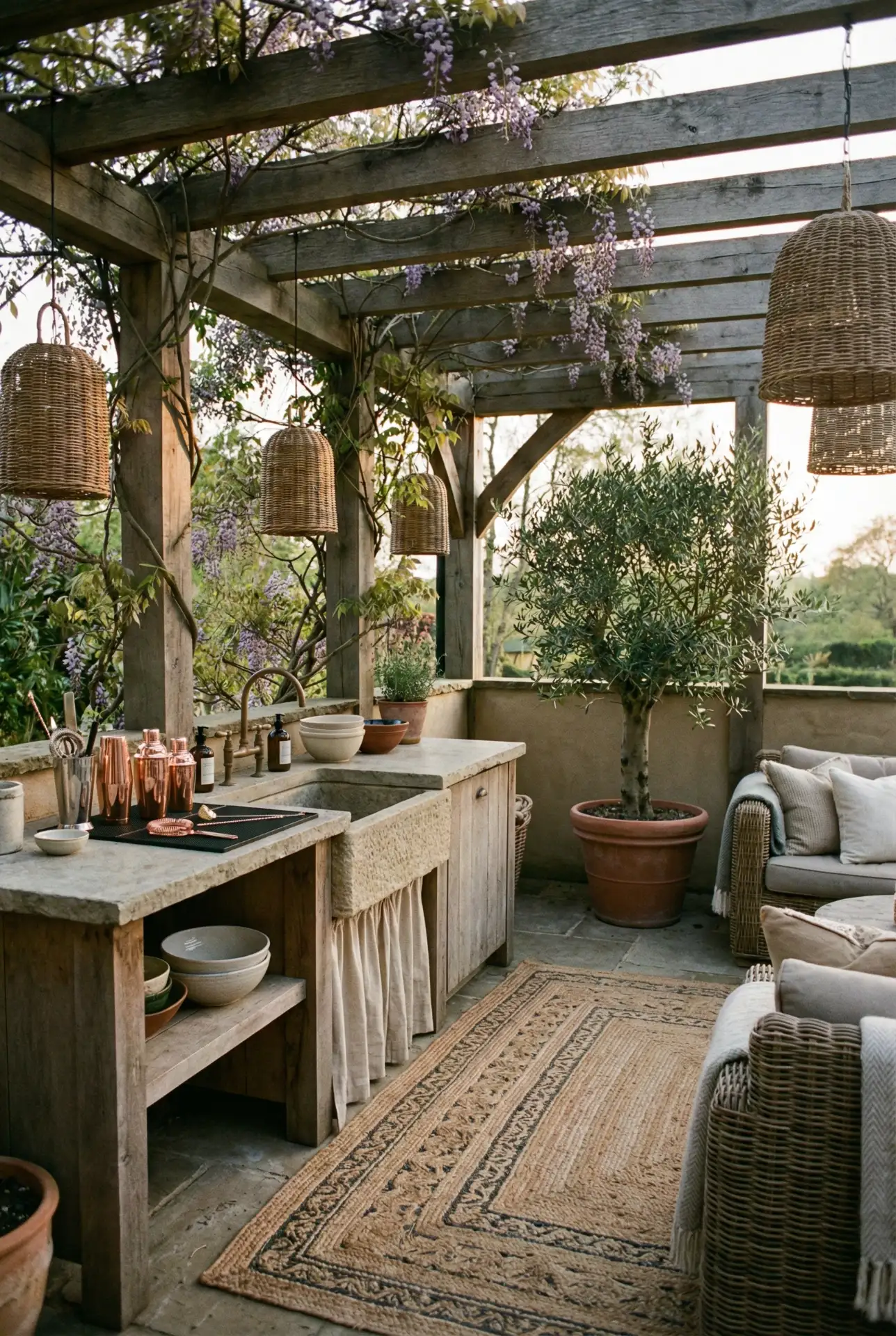 Covered Pergola Prep Station 1