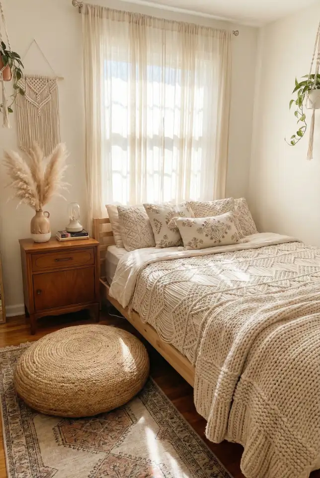 Cozy Boho Corner Bedroom 1