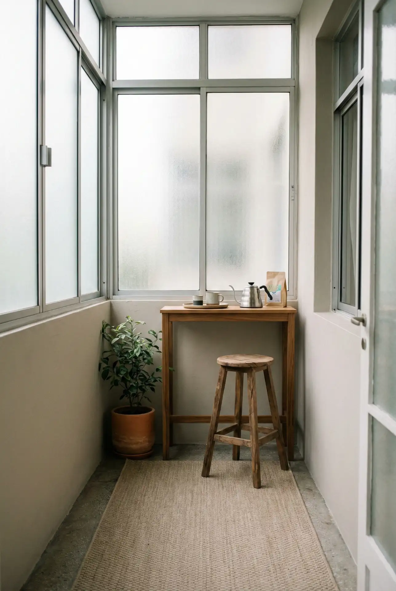 Cozy Closed Coffee Bar Balcony 2