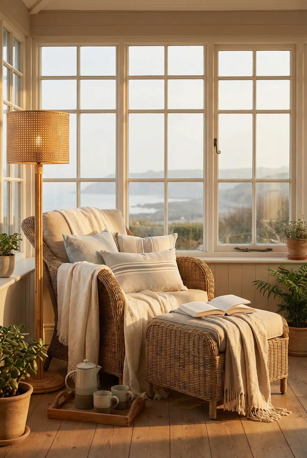 Cozy Coastal Reading Sunroom 1