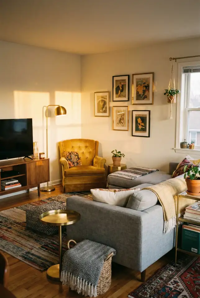 Cozy Eclectic Family Room With Vintage Touches 2