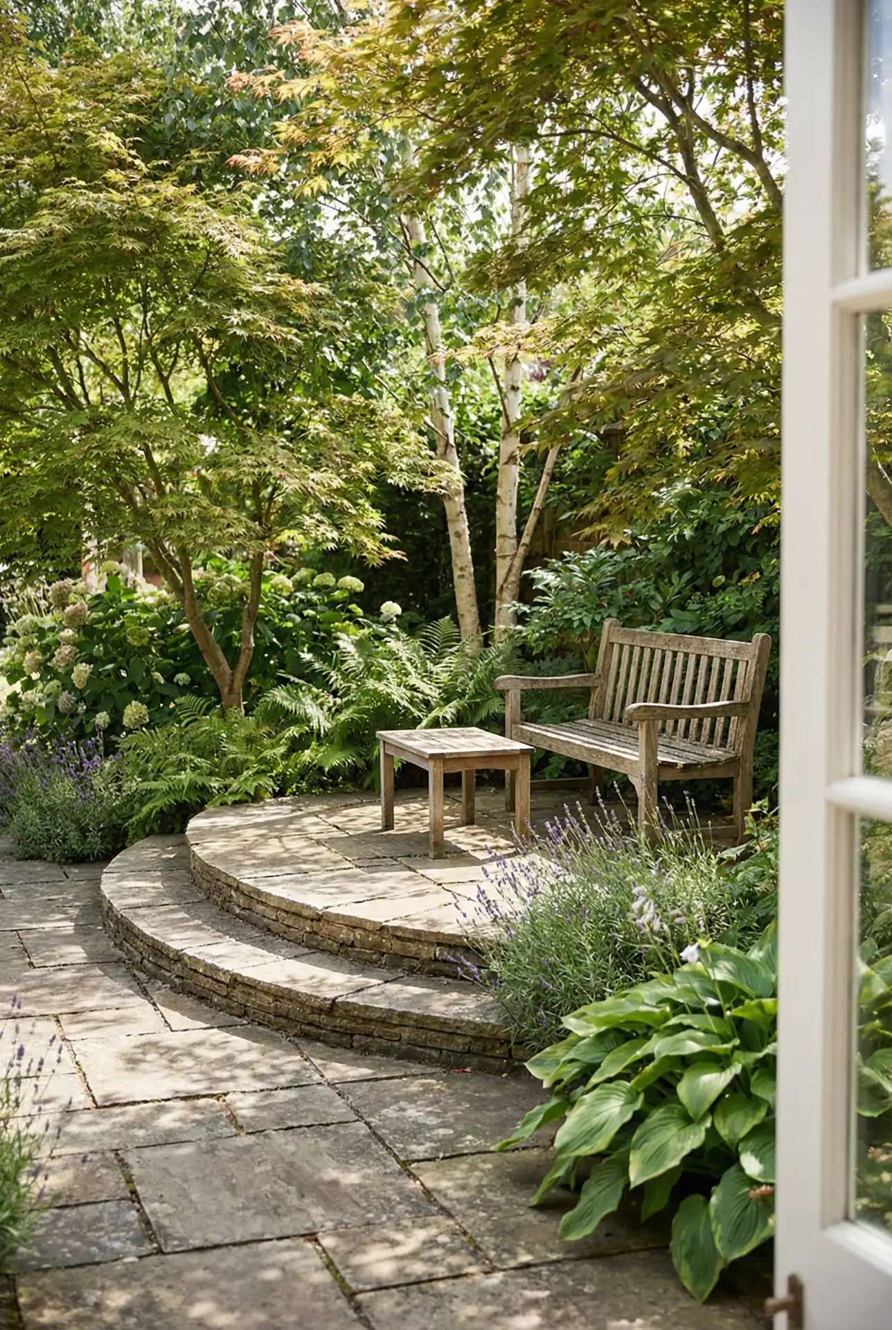 Cozy Garden Sitting Area Near the Front Walk 2