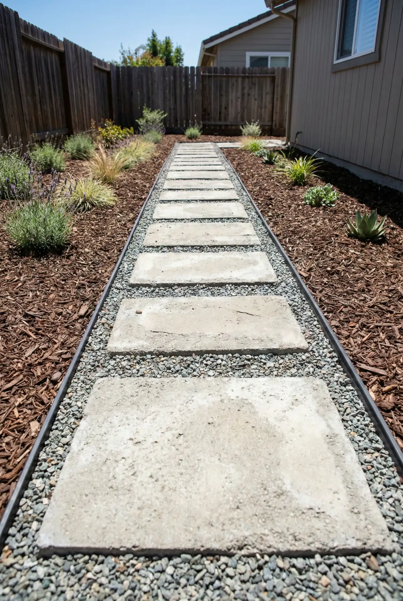 DIY Paver Walkway With Budget-Friendly Beds 1